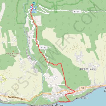 Trace GPS Gite de Basse Vallée - Basse Vallée (Cap Méchant), itinéraire, parcours