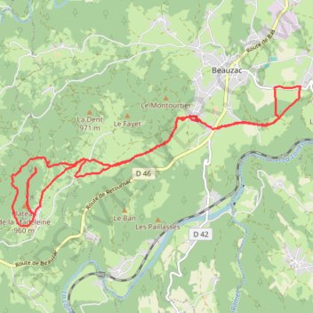 Trace GPS Tour de la Madeleine, itinéraire, parcours
