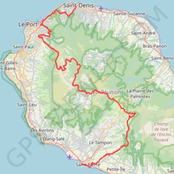 Trace GPS Diagonale des fous 2018, itinéraire, parcours