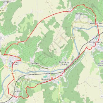 Trace GPS Mont-de-Bonneil, itinéraire, parcours