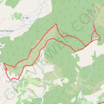 Trace GPS Col de Fabre-Col de Maruen, itinéraire, parcours