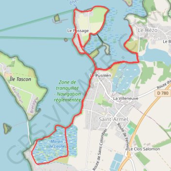 Trace GPS SAINT-ARMEL, itinéraire, parcours