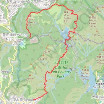 Trace GPS Parview - Mont Butler - Reservoirs - Repulse Bay, itinéraire, parcours