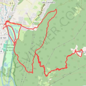 Trace GPS Mont Sec depuis Vizille, itinéraire, parcours