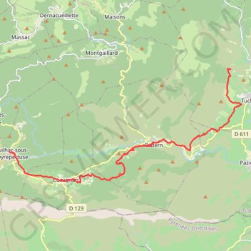 Trace GPS modification duilhac-tuchan gite saint roch, itinéraire, parcours