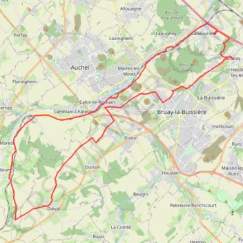 Trace GPS Gosnay - Rando du Bois des Dames, itinéraire, parcours