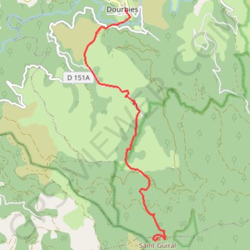 Trace GPS Saint Guiral, itinéraire, parcours