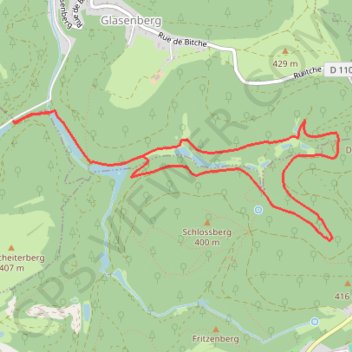 Trace GPS Parcours de la Loeschersbach, itinéraire, parcours