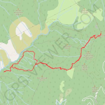 Trace GPS Mont Tournairet (par Clans), itinéraire, parcours
