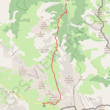 Trace GPS De l'Echalp au refuge Agnel, itinéraire, parcours