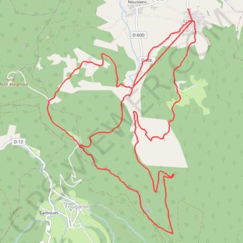 Trace GPS Urau-courilles-borne 110-heregade-artigues-urau, itinéraire, parcours