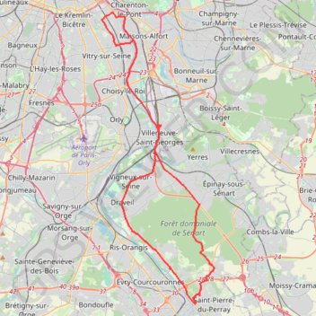 Trace GPS USICYCLO D1a - Bords Seine - 60 km, itinéraire, parcours
