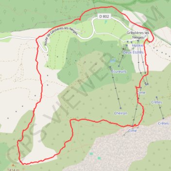 Trace GPS Tour de Gréolières-les-Neiges, itinéraire, parcours