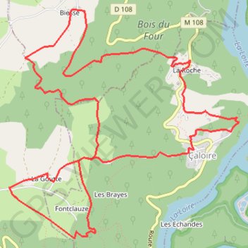 Trace GPS Autour de Vareilles - Caloire, itinéraire, parcours