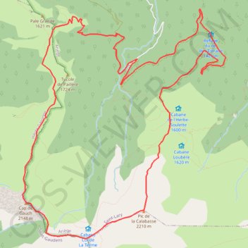 Trace GPS Crête des Tourets, itinéraire, parcours