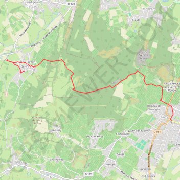 Trace GPS Saint Denis de Vaux - Givry, itinéraire, parcours