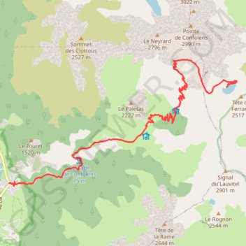 Trace GPS Le Périer - Lac de Plan Vianney, itinéraire, parcours