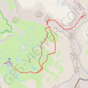 Trace GPS Le Pic de la Gela - Gèdre, itinéraire, parcours