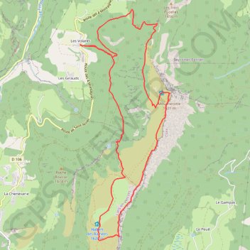 Trace GPS Moucherotte par le Pas de la Bergère, itinéraire, parcours