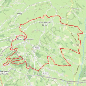 Trace GPS Rando à Fleury la Montagne, itinéraire, parcours