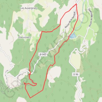 Trace GPS Gorges de la Nesque, itinéraire, parcours
