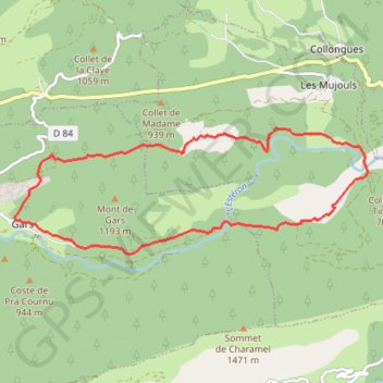 Trace GPS Gars - La clue des Mujouls, itinéraire, parcours