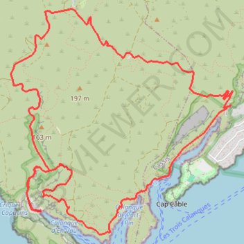 Trace GPS Rando Cassis - Calanques d'En-Vau, Port-Pin et Port-Miou, itinéraire, parcours