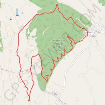 Trace GPS Portugal Barao sao joao, itinéraire, parcours
