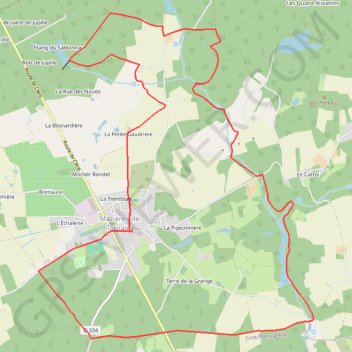 Trace GPS Sentier de Mazières de Touraine, itinéraire, parcours