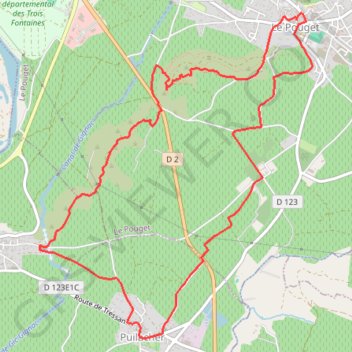 Trace GPS Herault - Le Pouget Le dolmen de Gallardet et le f..., itinéraire, parcours