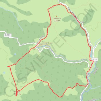 Trace GPS Le Sommet d'Occabé - Iraty-Cize, itinéraire, parcours