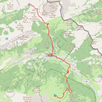 Trace GPS Traversée des Alpes - Étape 2, itinéraire, parcours