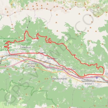 Trace GPS Sentiero dell'Orrido e dei Partigiani (Val Susa), itinéraire, parcours