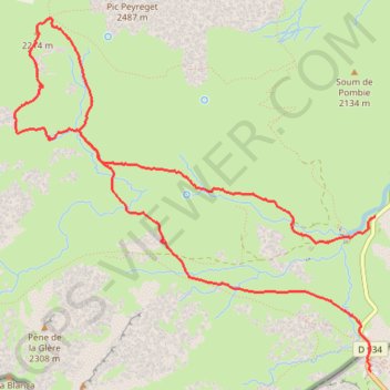 Trace GPS Col de l'Iou-Pourtalet, itinéraire, parcours