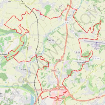 Trace GPS La Chignolle - Champniers, itinéraire, parcours