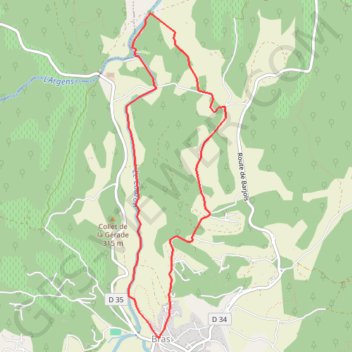 Trace GPS Bras - Le Tombereau, itinéraire, parcours