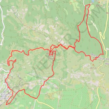 Trace GPS Saint Rémy - Les Baux, itinéraire, parcours