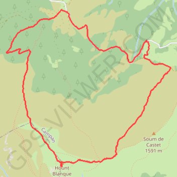 Trace GPS Liset de Hount Blanque, itinéraire, parcours