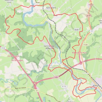 Trace GPS La Loire, des bocages du Brionnais à la plaine du Forez, de ponts en ponts en 6 tronçons, itinéraire, parcours