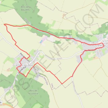 Trace GPS Villers-au-Bois - Carency, itinéraire, parcours
