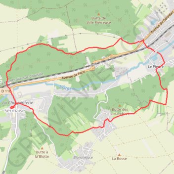 Trace GPS Saint-Evroult - Sermaise, itinéraire, parcours