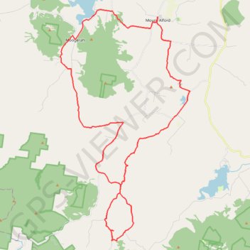 Trace GPS Mount Alford - Carneys Creek, itinéraire, parcours