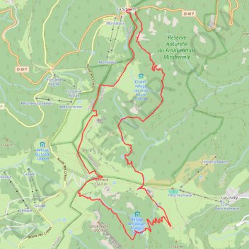 Trace GPS Col de la Schlucht - Schiessroth, itinéraire, parcours