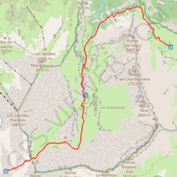 Trace GPS Tour de la chaine des fiz - jour 2, itinéraire, parcours