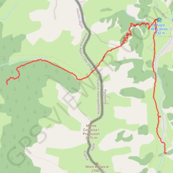 Trace GPS Tour du Mont Viso J1, itinéraire, parcours