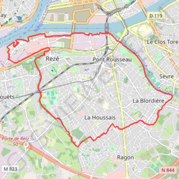 Trace GPS Rezé-Nantes, itinéraire, parcours