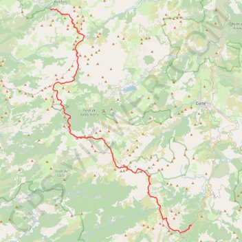 Trace GPS GR20 - v3, itinéraire, parcours