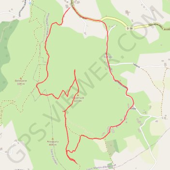 Trace GPS Eltzarruze en boucle depuis Kolorots, itinéraire, parcours