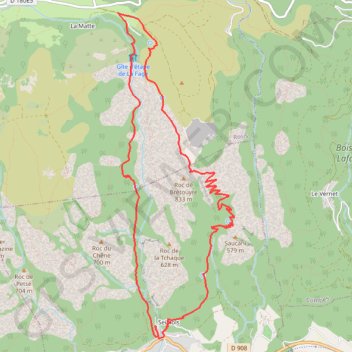 Trace GPS HERAULT - Gorges de la Colombière, itinéraire, parcours