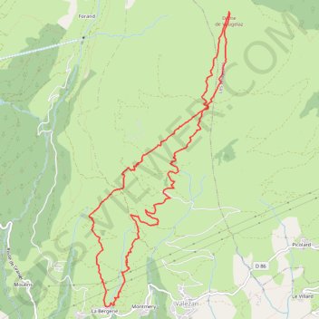 Trace GPS Dome de Vaugelaz par la Bergerie, itinéraire, parcours